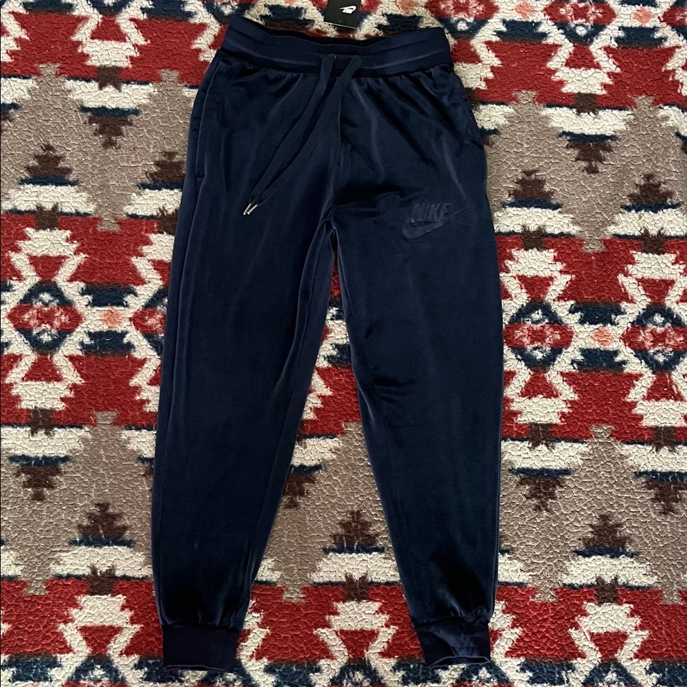Brand new Nike Men's Dark Navy Velour Sweatpants Size S